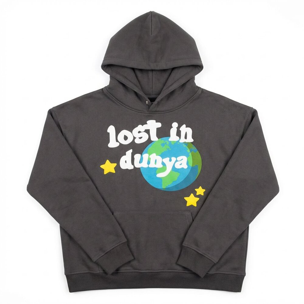 Graphic Gray Lost In Dunya Islamic Hoodie